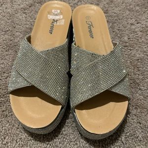 Silver sandals